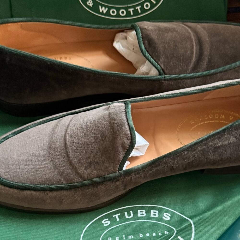 Stubbs & Wotton Palm Beach Contrast Beaver Men Lux Loafer Brown Size 11 New - Picture 8 of 10